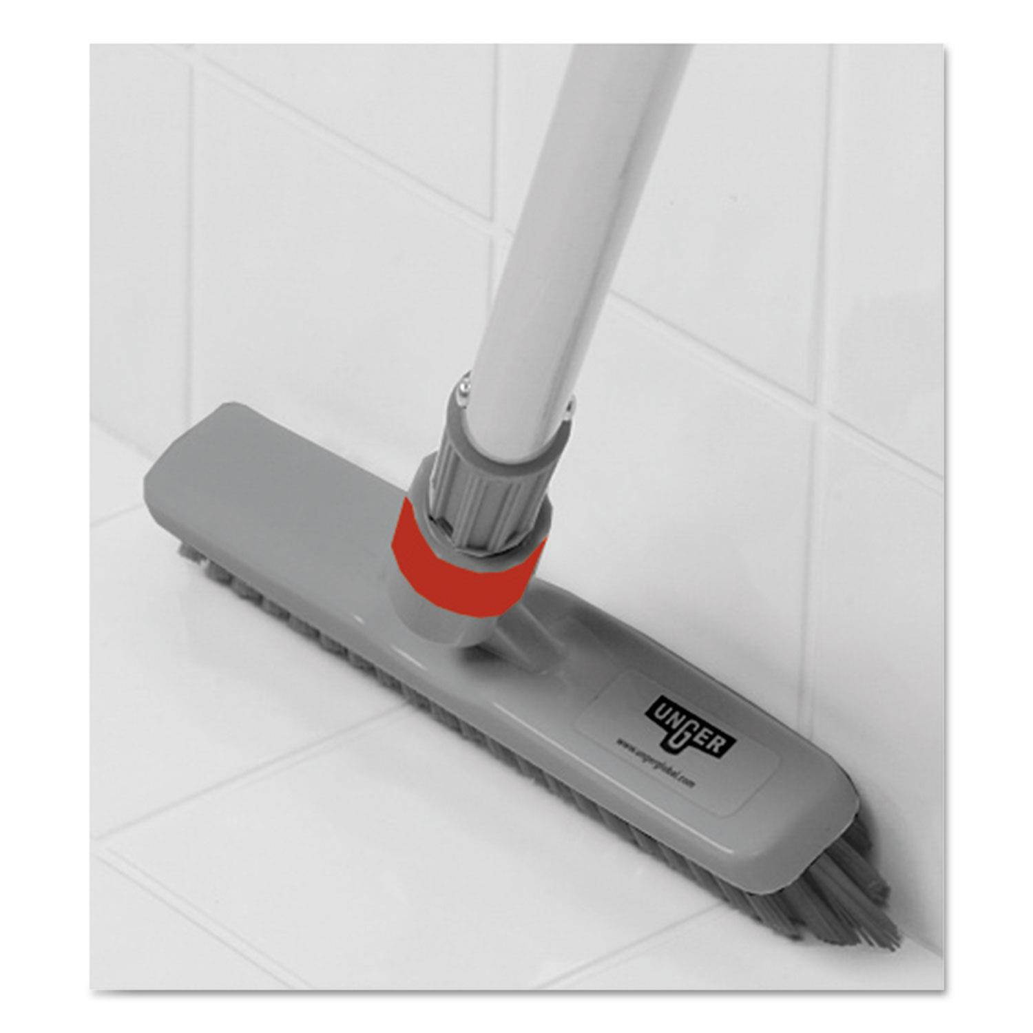 Unger Industrial LLC SmartColor Swivel Corner Brush 8 2/3" Gray Handle CB20G