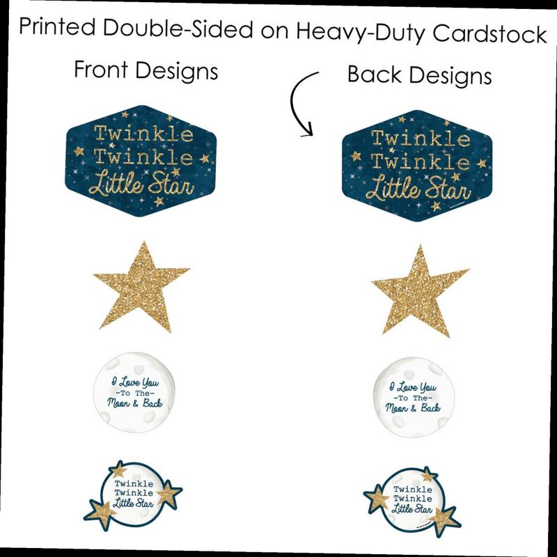 Big Dot of Happiness Twinkle Twinkle Little Star - Baby Shower or Birthday Party Centerpiece Sticks - Showstopper Table Toppers - 35 Pieces
