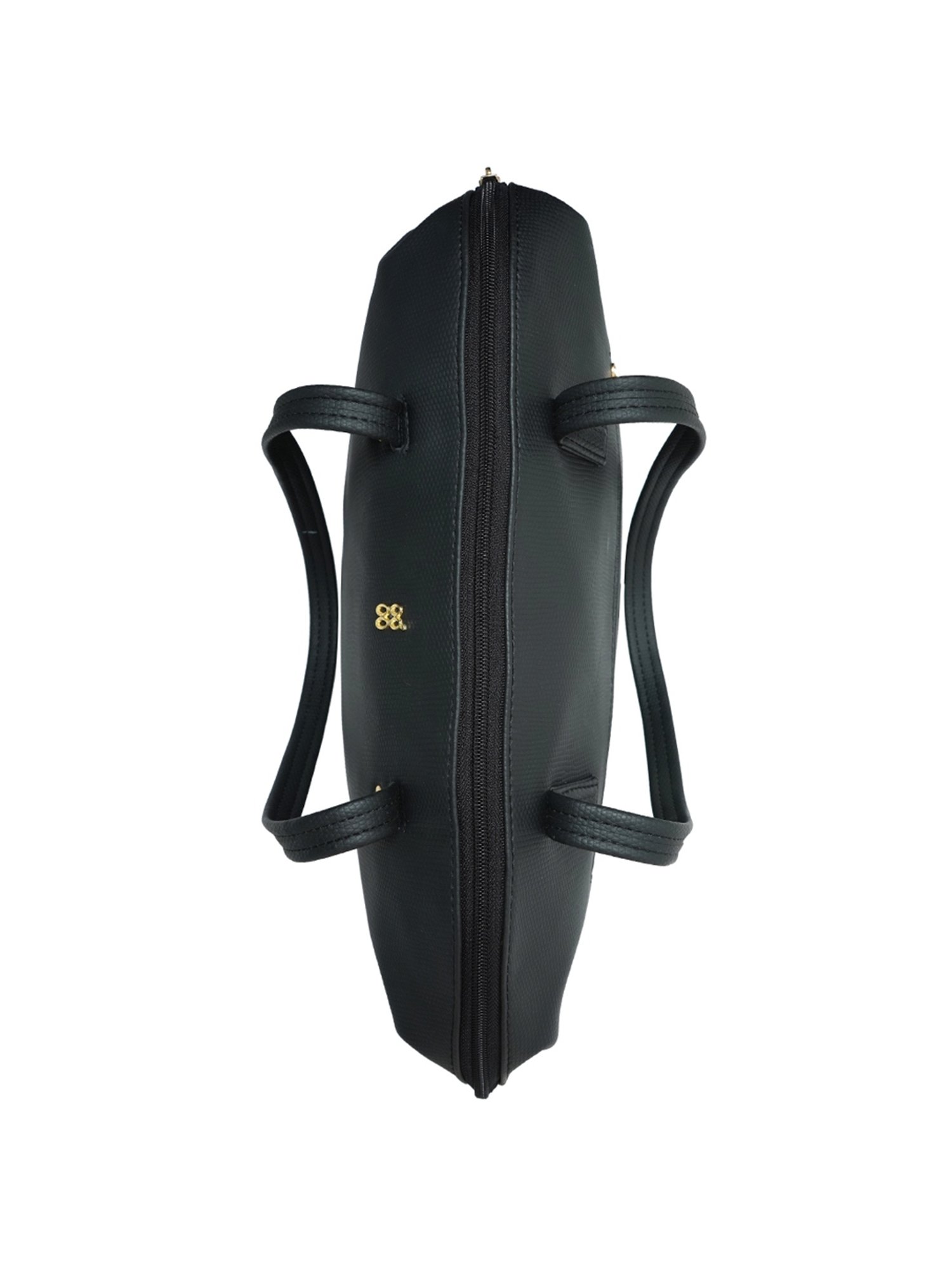 Baggit Lxe Crimp Black Textured Medium Tote Handbag