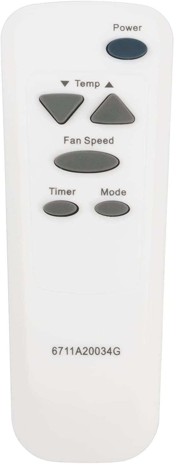6711A20034G Replacement Remote Control fit for LG Air Conditioner LWHD1006R LWHD1500ER LWHD1800R LWHD1200FR LWHD2500ER LT1230HR LWHD1000R LT1030HR