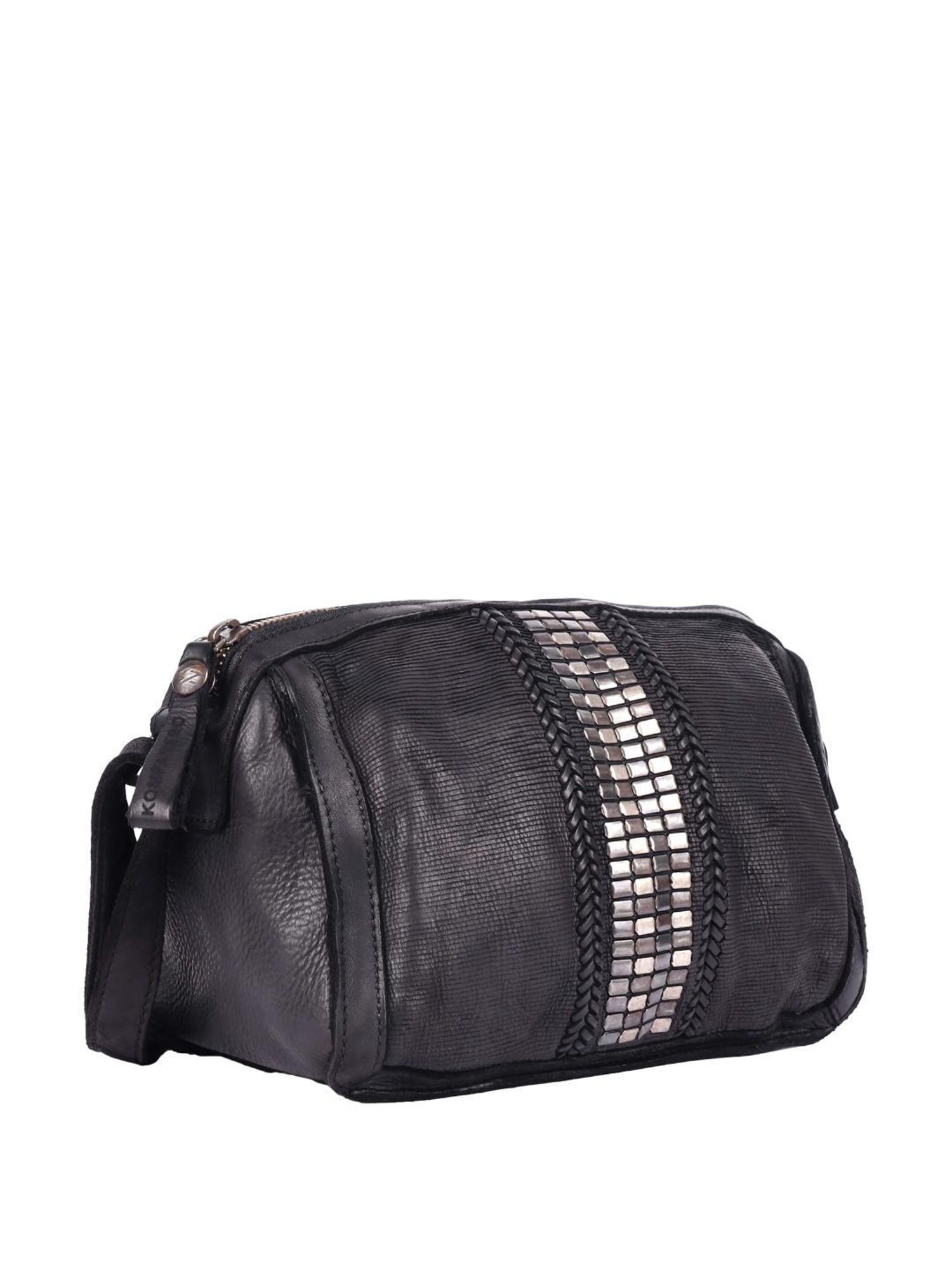 KOMPANERO Estelle Black Embellished Medium Sling Handbag