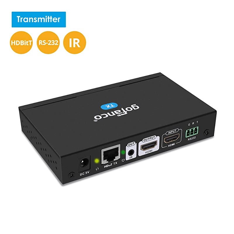 Transmitter Unit TX Only HDMI IP Extender 1080p 394ft 120m H264 Over IP up to 256 Combined TXs amp RXs Matrix configurable HDMI loopout IR Extension RS232 HDExtIPTX