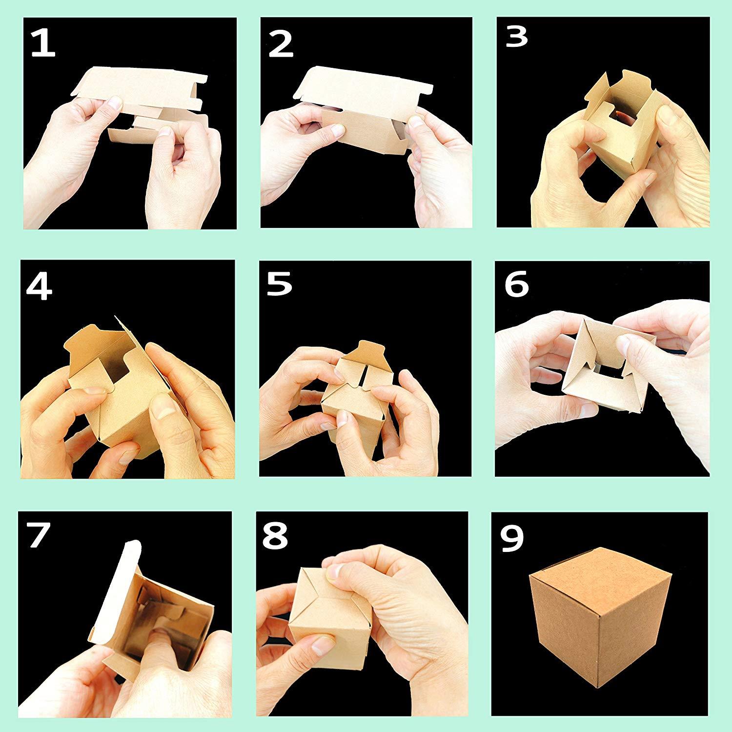 Clear Cube Box Transparent Candy Box Plastic Thank You Treat Boxes Wedding Party Favors Baby Shower Party Boxes Supplies 2x2x2 Inch, 50pc