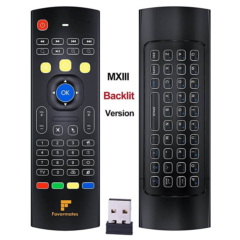 Air Remote Mouse MX3 Pro,2.4G Backlit Kodi Remote Control,Mini Wireless Keyboard & Infrared Remote Control Learning, Best for Android Smart Tv Box HTPC IPTV PC Pad Xbox Raspberry pi 3
