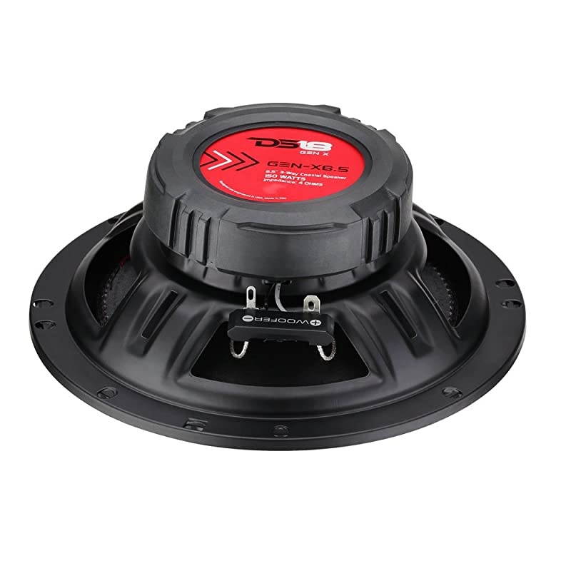 GENX65 Coaxial Speaker 65 3Way 165W Max 50W RMS Black Paper Cone Two Mylar Dome Tweeters 4 Ohms Clarity Unparalled by Other Speakers in Their Class 2 Speakers