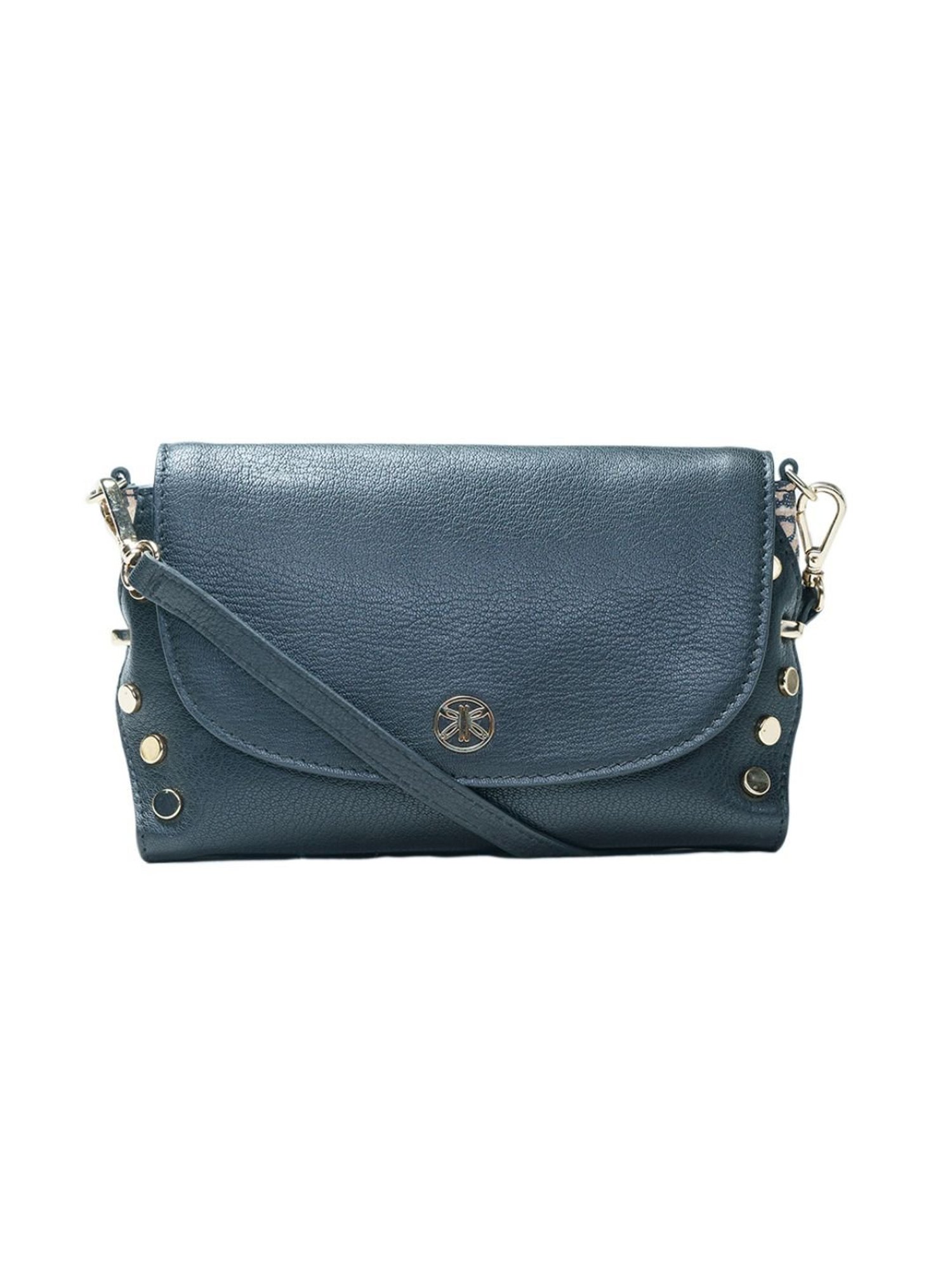 RI2K London Blue Leather Small Animal Effect Cross Body Bag