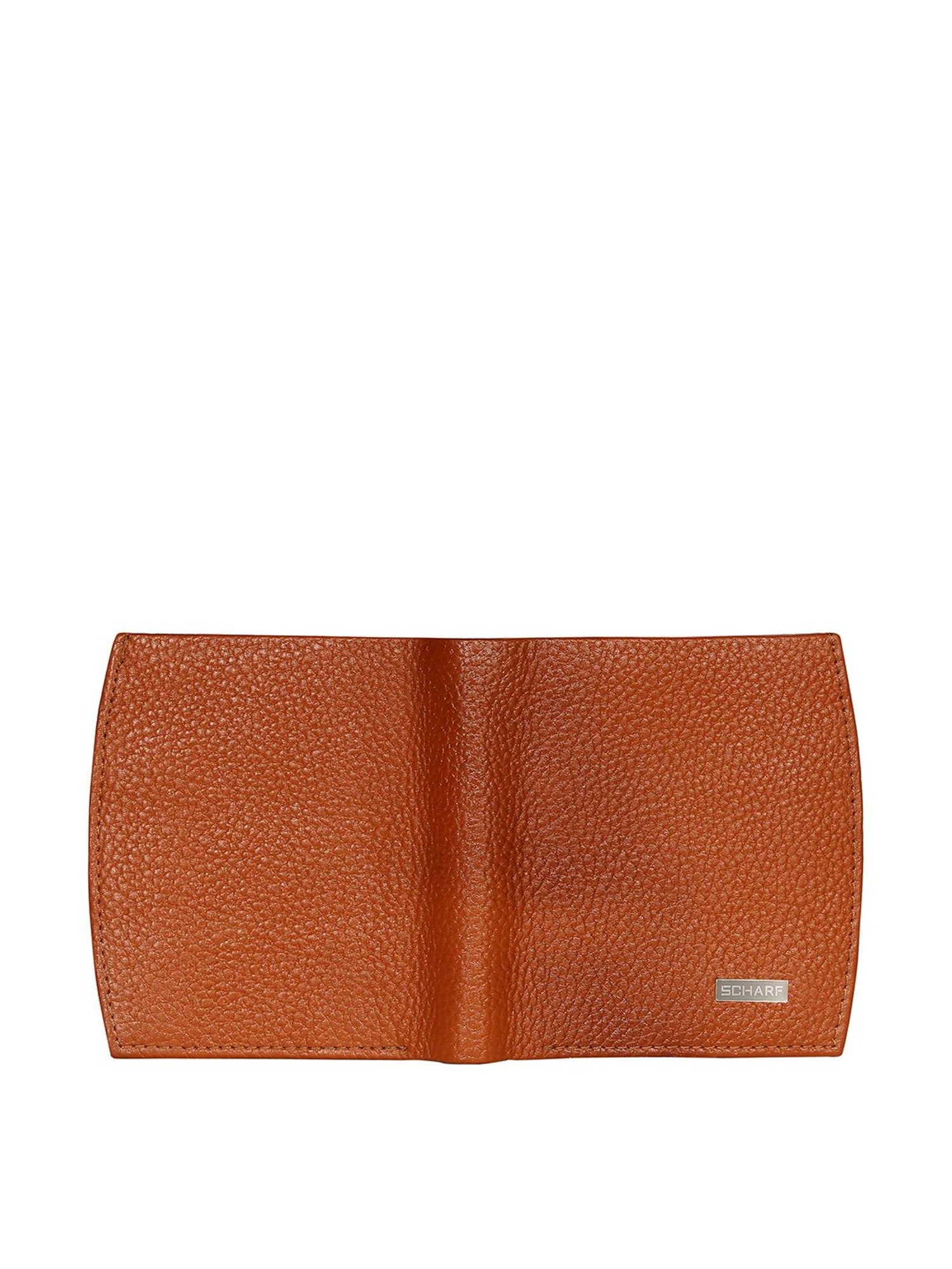 Scharf Andrew Tan Formal Leather Rfid Bi-Fold Wallet for Men