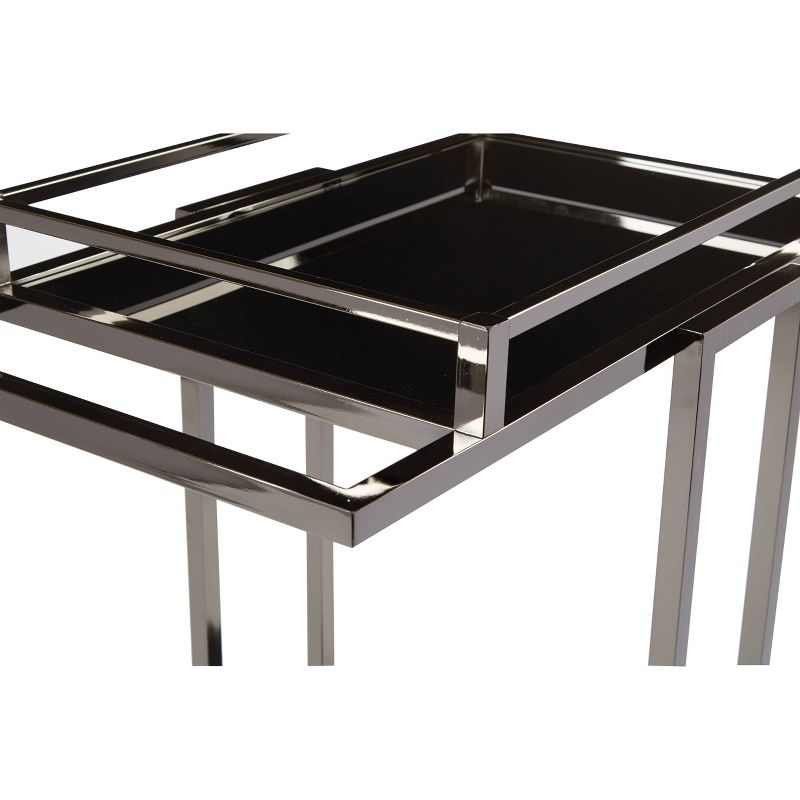 Flash Furniture Castleberry Rustic Wood Grain and Iron Kitchen Serving and Bar Cart