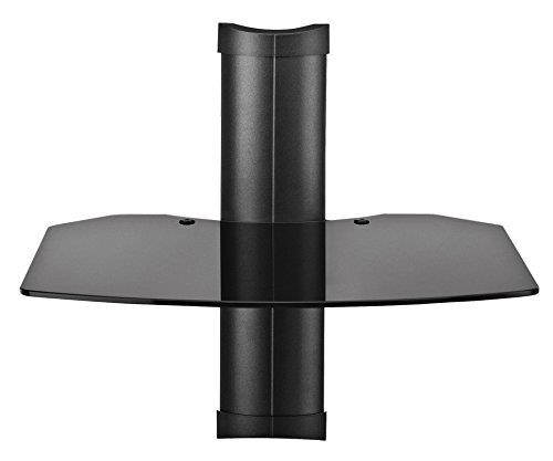 Omnimount Tria 1 B 1-Shelf Wall Furniture - Black/Dark Glass