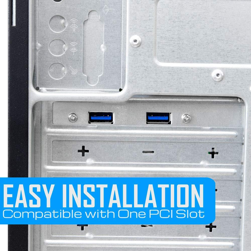 Kingwin USB 3.0 Dual Port PCI Bracket Cable with Built-In-20-Pin Header, Up to 5 Gbps for Maximum Transfer Speed, Extend Your USB 3.0 Port On Motherboard to Back of Your Computer Case [KW-PCI2USB3]