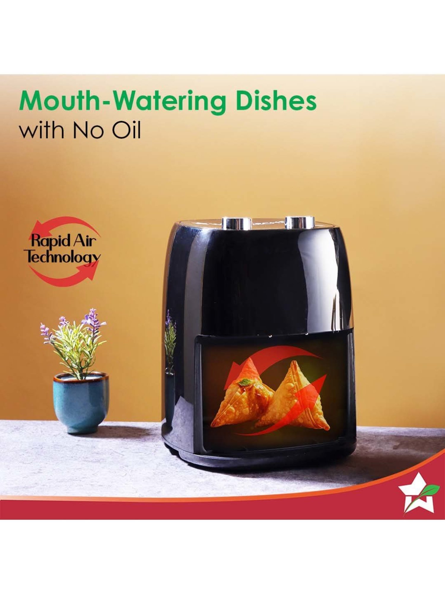 Prestige Nutrifry Black Plastic Electric Digital Touch Airfryer 4.5L