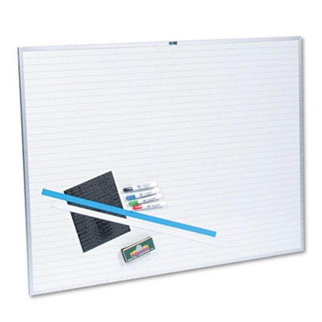 MAGNA VISUAL NMW-3648G 36"x48" Magnetic Porcelain Planning Board, White/Blue