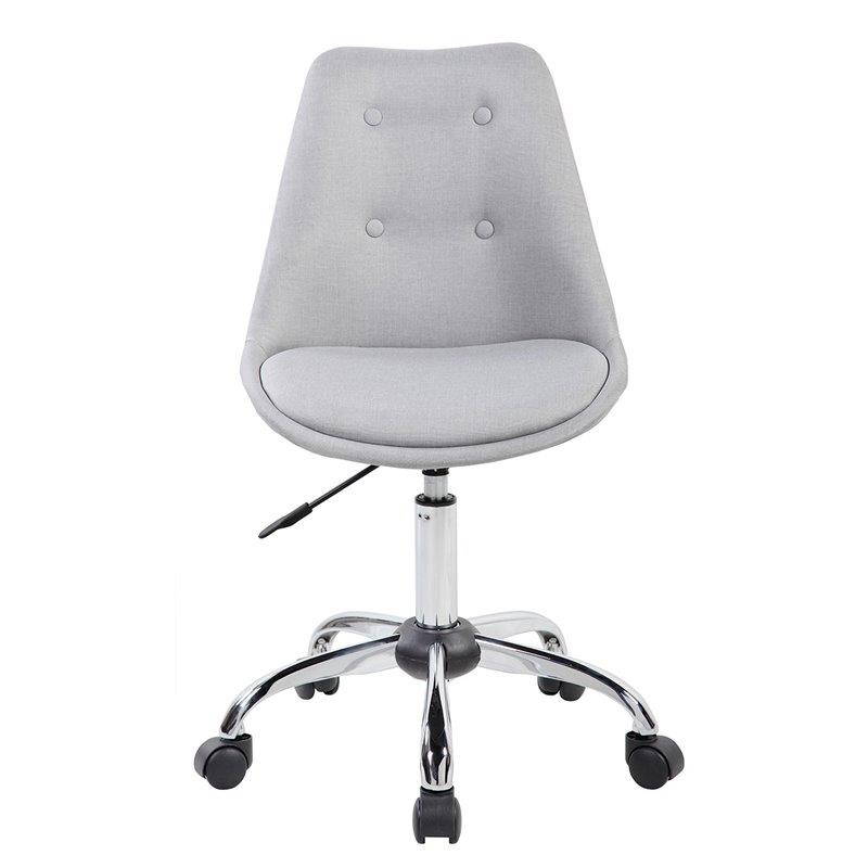 Techni Mobili Armless Desk Chair in Gray