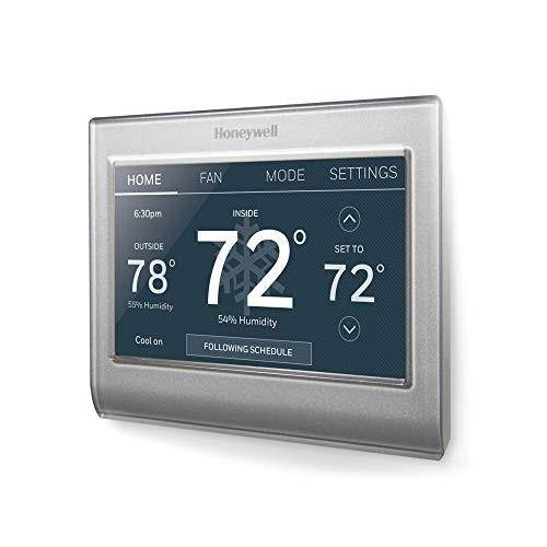 Honeywell Home - Smart Color Thermostat with Wi-Fi Connectivity, 7 Day Programmable, Customizable Color Touchscreen Display, ENERGY STAR Certified - Silver (RTH9585WF1004)