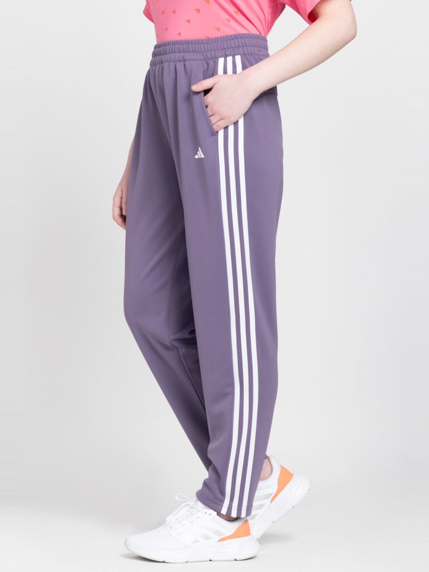 adidas Purple Striped Training Track Pants
