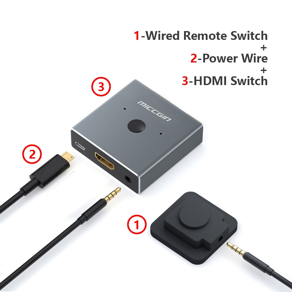 HDMI 2.0 Switch Splitter Adapter 1x2/2x1 2ports Switcher Mini 1 IN 2 OUT Splitter 2 IN1 OUT Switch Wired Control HD 2.0 4K For XBOX 360 PS4 Smart Android HDTV