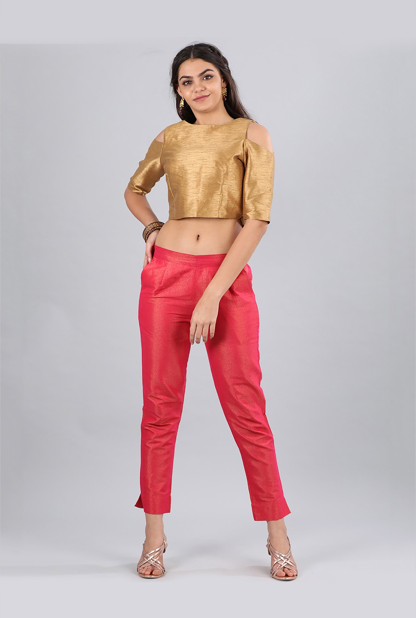 Aurelia Pink Regular Fit Pants
