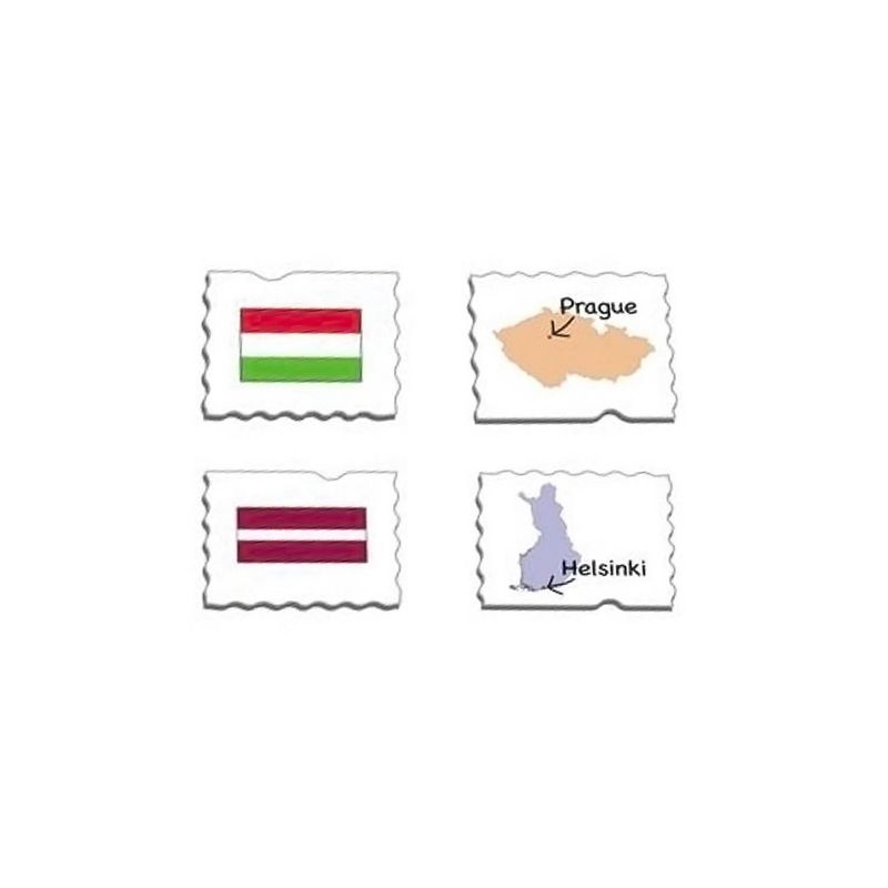 Larsen Puzzles European Union Capitals and Flags Kids Jigsaw Puzzle - 54pc