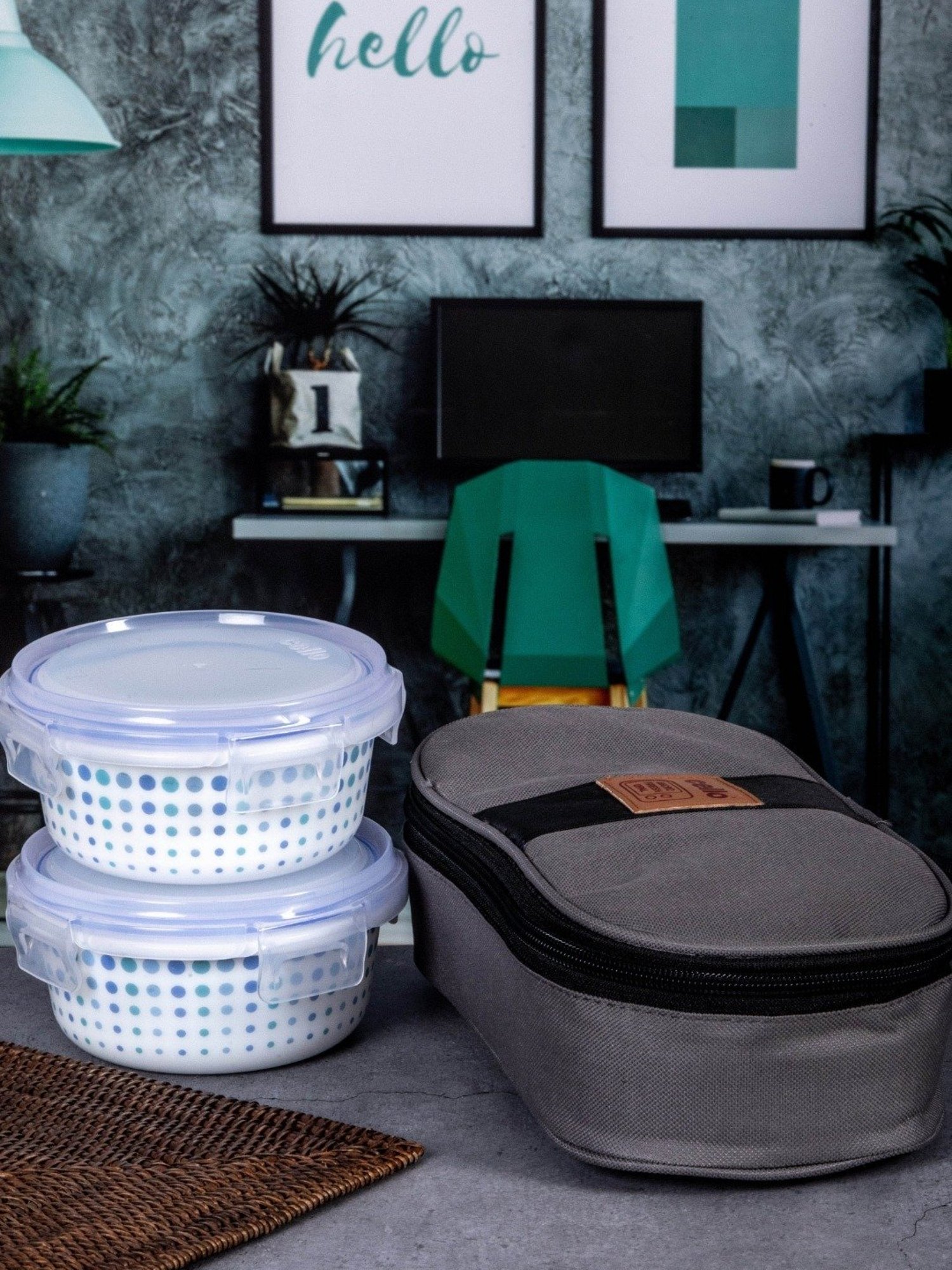 Milton Red Stainless Steel Small Tiffin Box - Set of 2