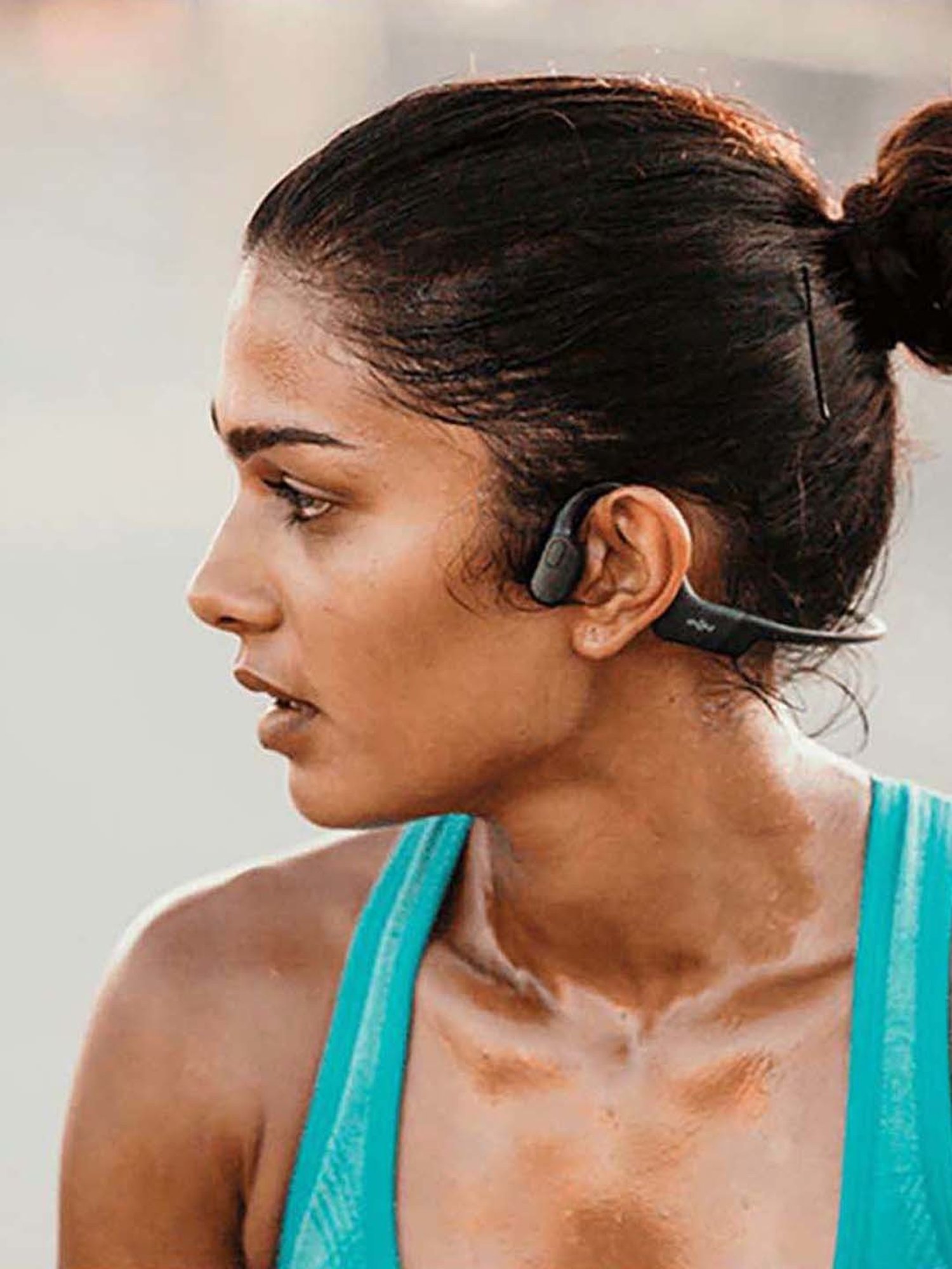 Shokz OpenRun Open-Ear Bone Conduction Sport Headphone (Black)