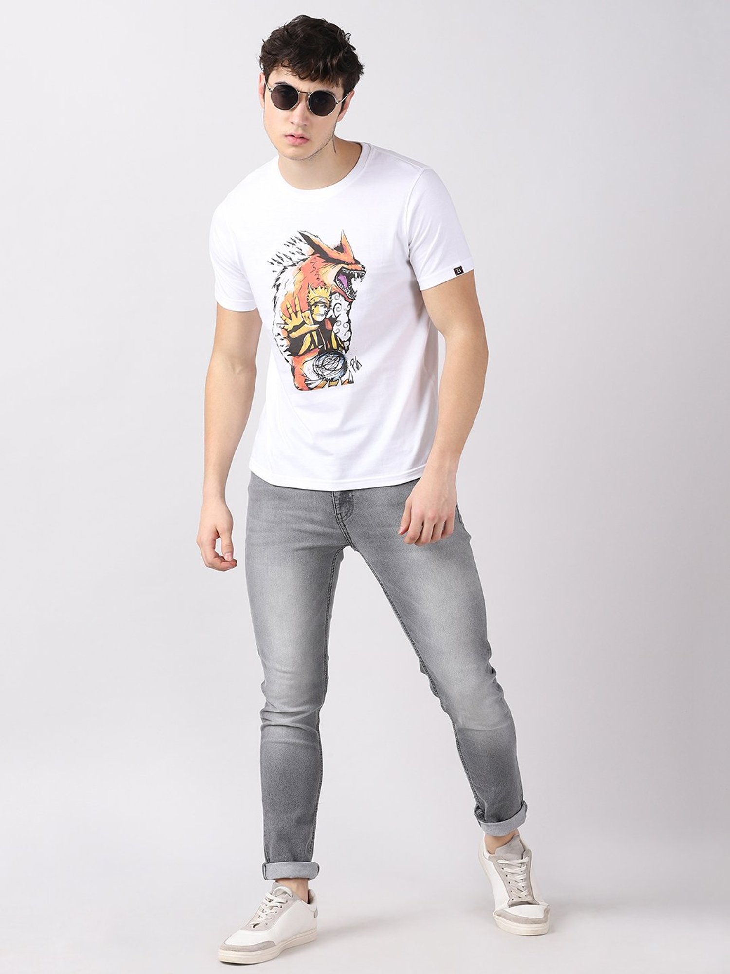 Bushirt White Cotton Crew T-Shirt