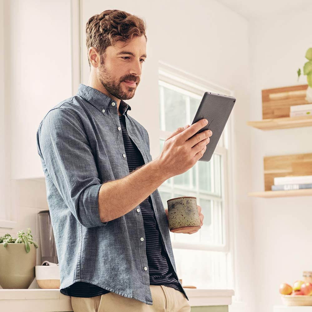 Fire HD 8 Plus tablet, HD display, 32 GB, our best 8" tablet for portable entertainment, Slate Ad-Supported