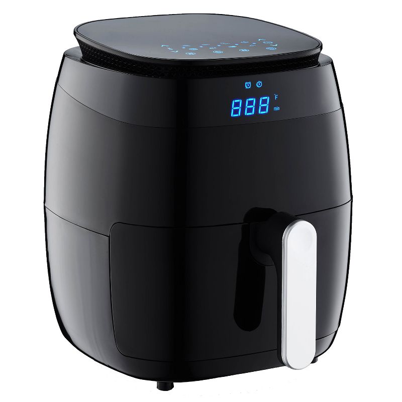GoWISE USA GW22821-S 1500 Watt 5 Quart Digital Touchscreen Countertop Air Fryer with 8 Preset, Black