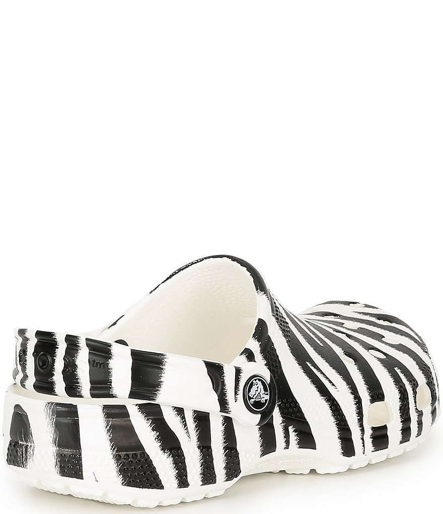 Crocs Women's Zebra Print Classic Clogs