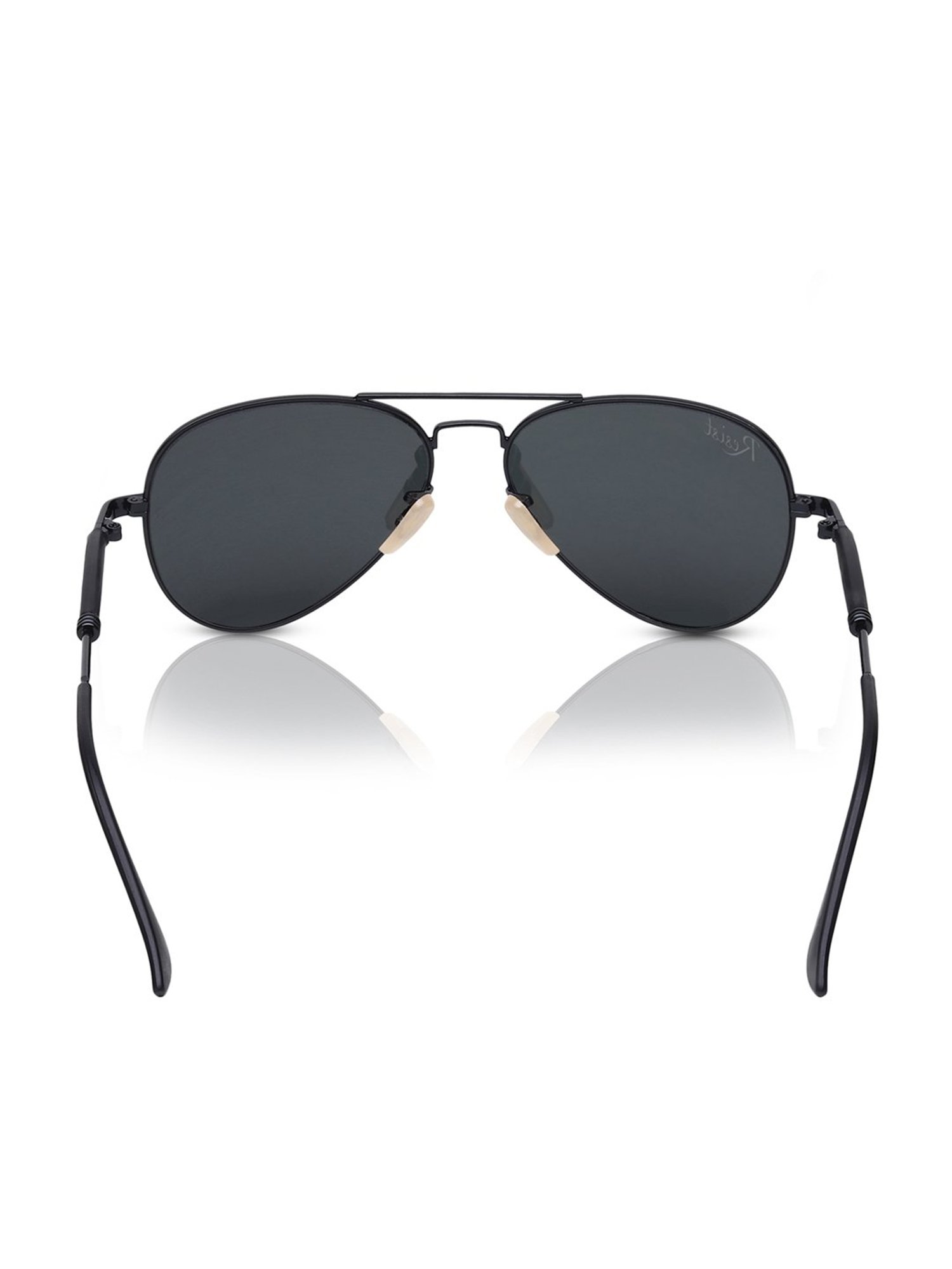 Resist Eyewear Black Aviator UV Protection Unisex Sunglasses