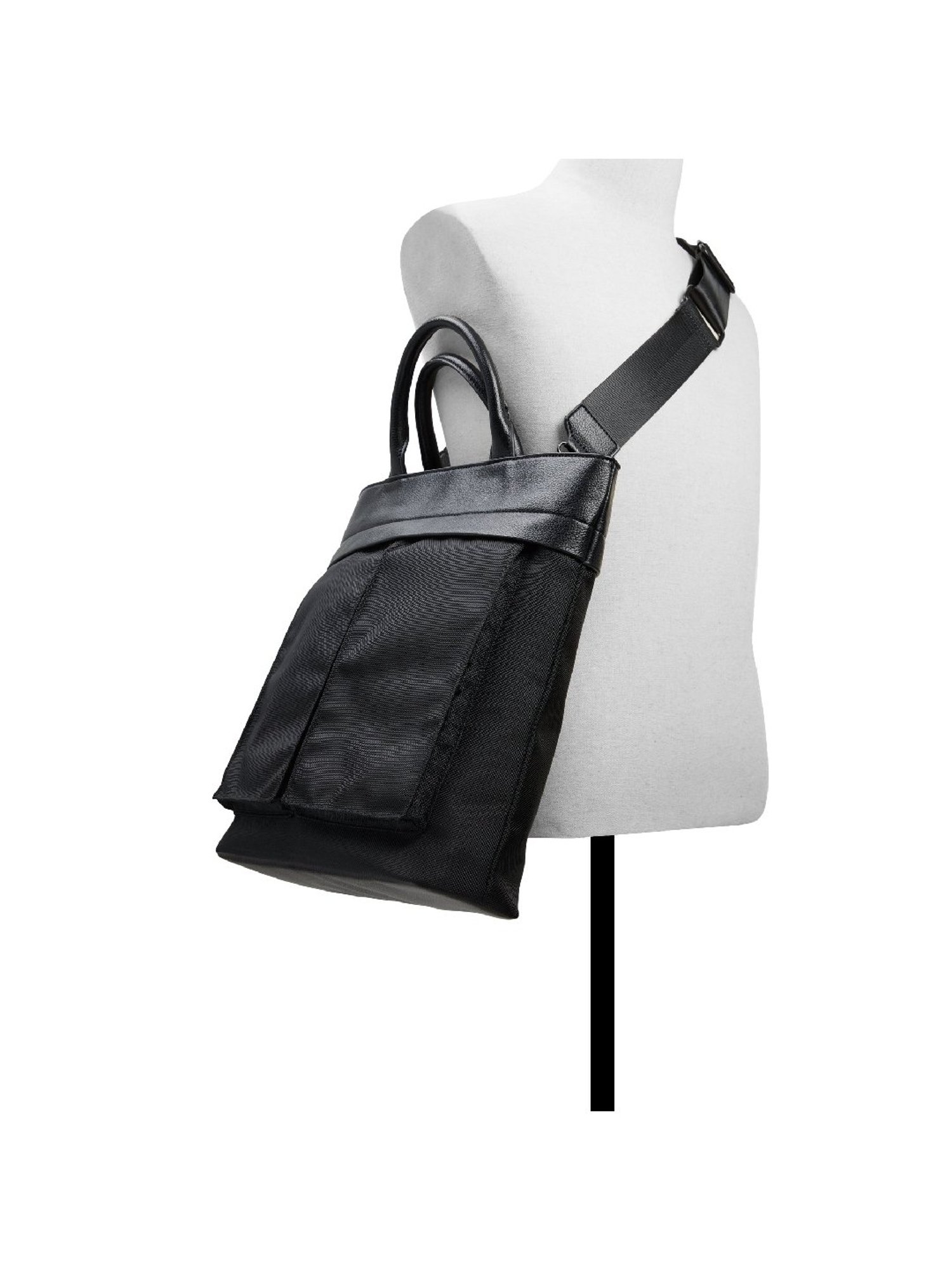 Call It Spring Black Combo Solid Large Tote Handbag