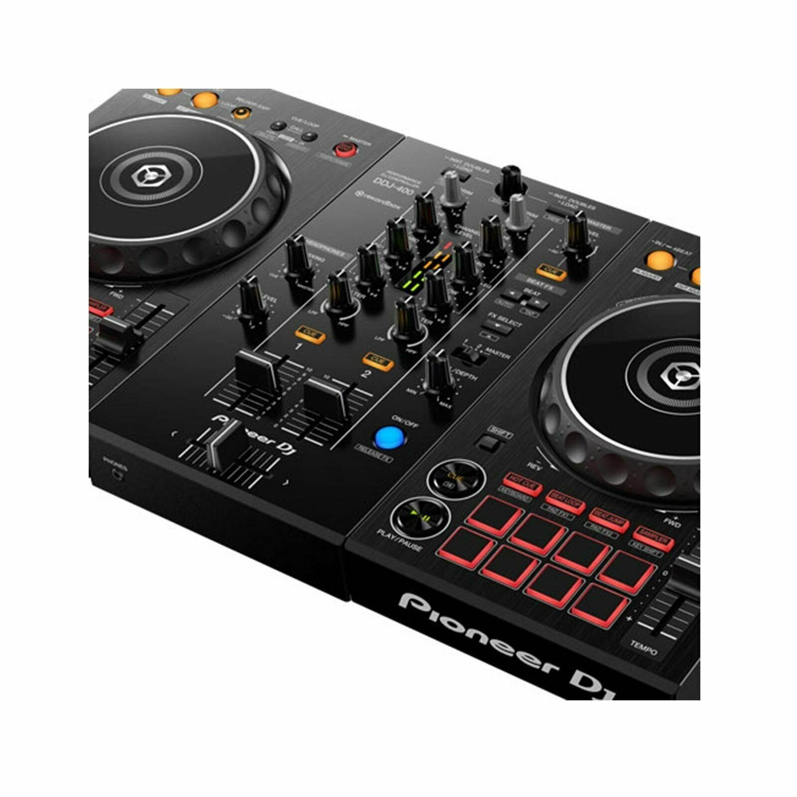 Pioneer DDJ-400 Rekordbox DJ Controller+Monitors + Headphones DJ Starter Package