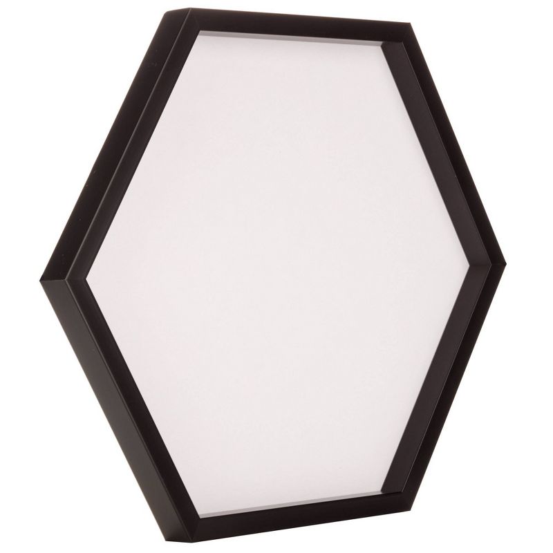 3pc Hexagon Dry Erase Chalkboard/Pinboard Wall Organizer Set Black - Gallery Solutions