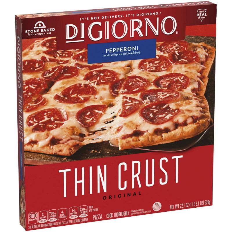 DiGiorno Pepperoni Frozen Pizza with Original Thin Crust  - 22.1oz