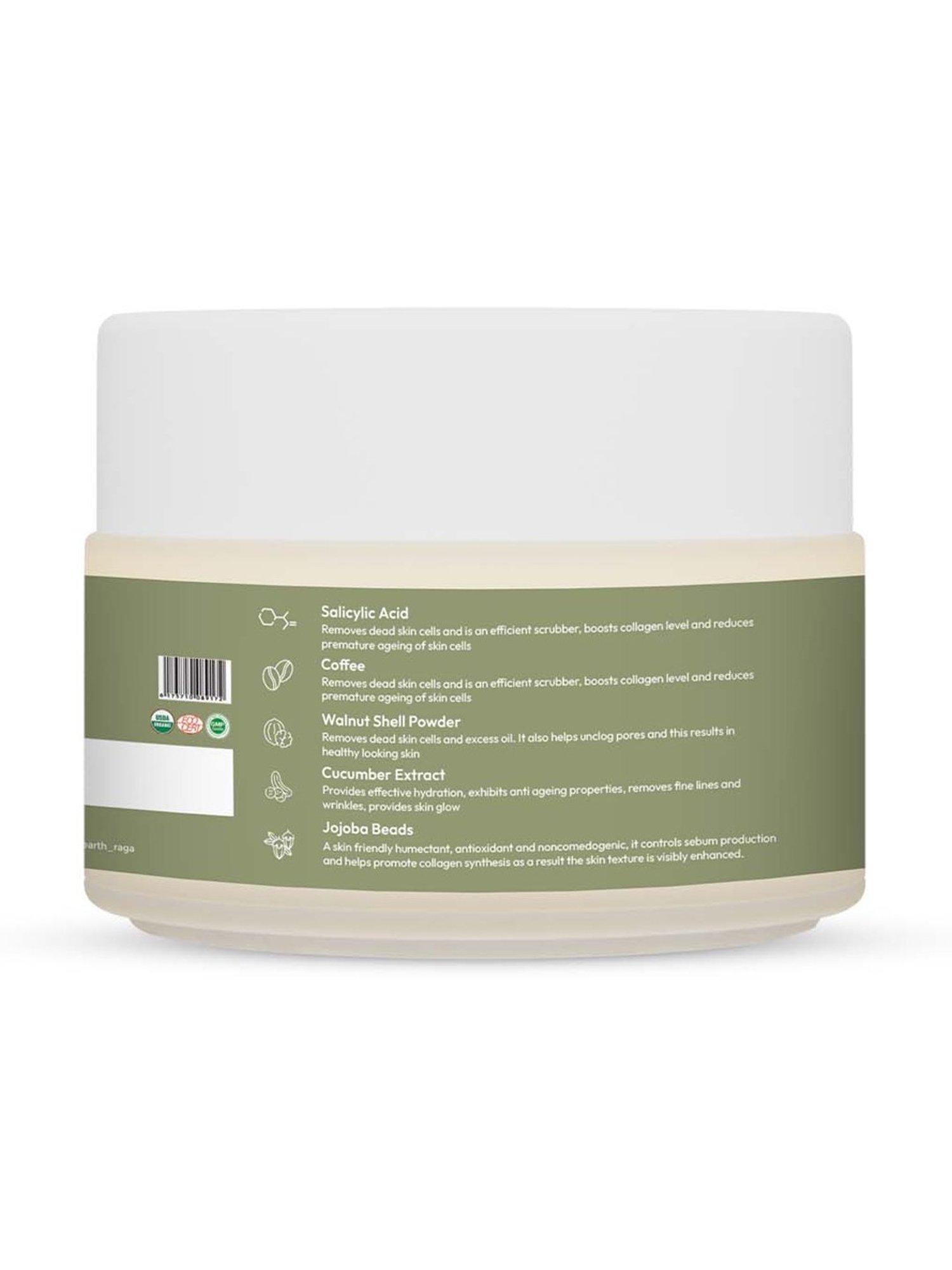 Earthraga Rejuvenating Salicylic Acid + Coffee Face Mask - 100 gm
