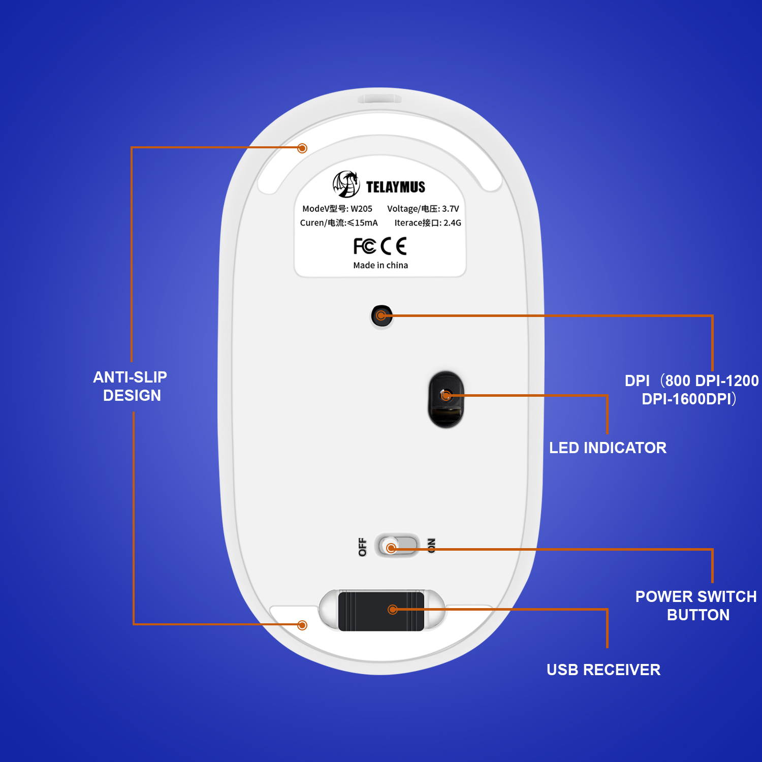 Anivia Rechargeable Wireless Mouse 2.4G Slim Silent Mouse Portable Computer Mice with USB Receiver, Portable Ultra-Thin Noiseless Mouse for Notebook, PC, Laptop, Computer, MacBook &ndash; Black