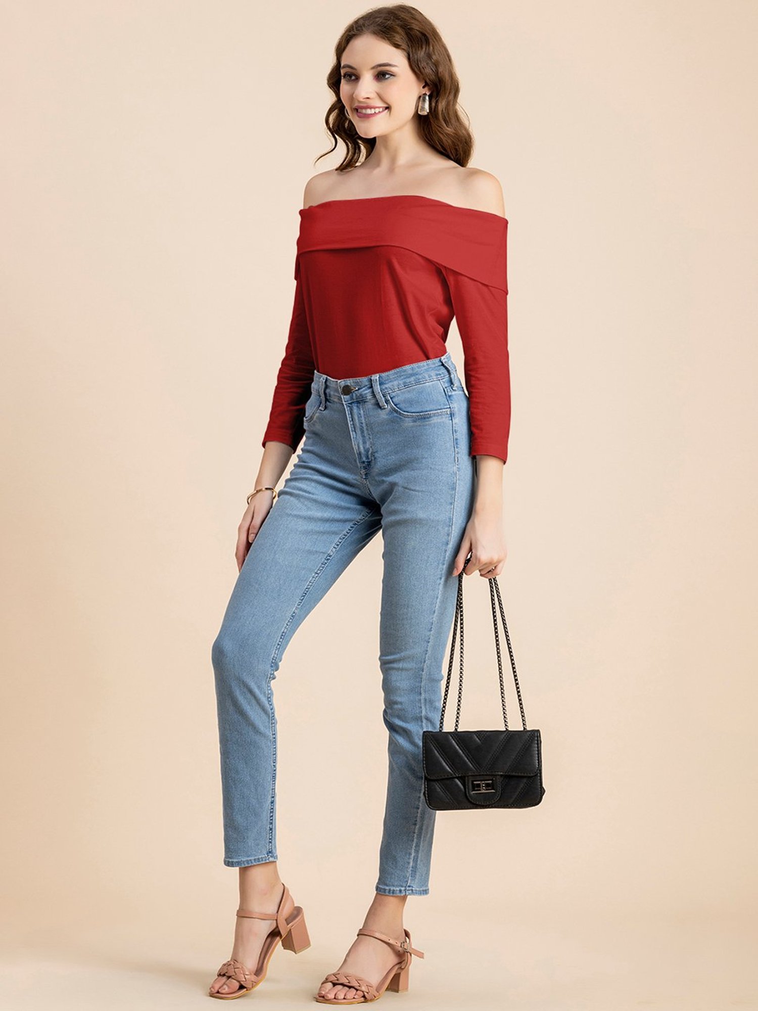 Moomaya Red Regular Fit Top