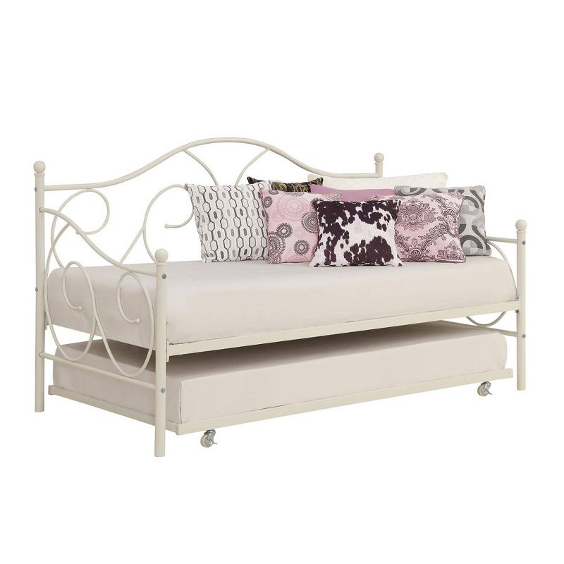 Gavin Universal Metal Trundle for Daybeds White - Room & Joy