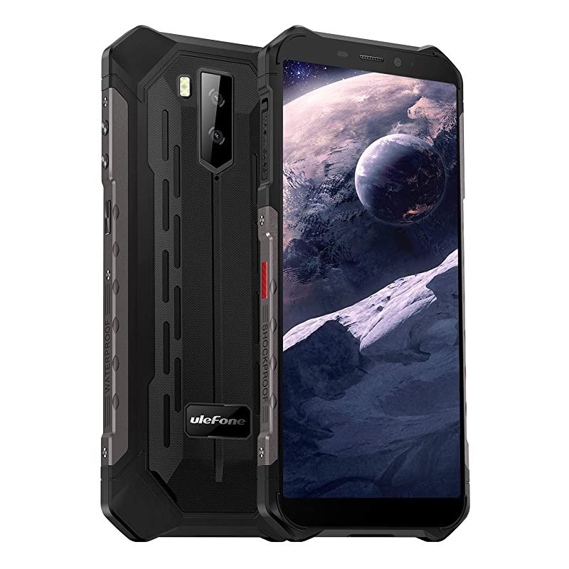 Rugged Smartphone  Armor X5 (2020), Waterproof IP68 Dual SIM Unlocked Phones, Global 4G LTE, 8-Octa-core Android 10, 3GB+32GB, 5000mAh Battery, Face Recognition, Bluetooth, NFC, Compass -Black