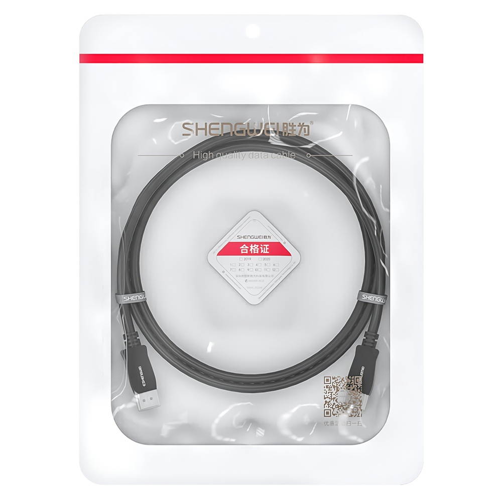 SHENGWEI DP Male to Male Cable 2K*4K HD Video Audio Cable 1080P Displayport Cable for HDTV Projector Display DP-2010B 1M
