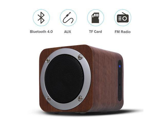 Bluetooth Speaker Wooden, Portable Bluetooth 4.0 Speakers with 70mm Big-Driver, Wireless Computer Speaker with Enhanced Bass Resonator