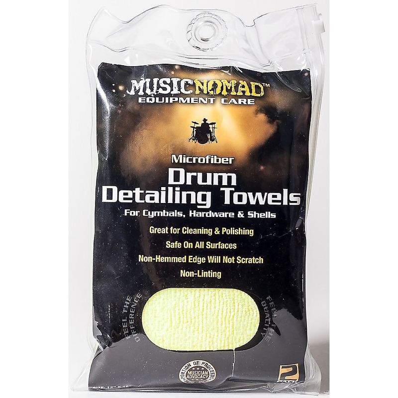 Music Nomad Edgeless Microfiber Drum Detailing Towels - 2 pack