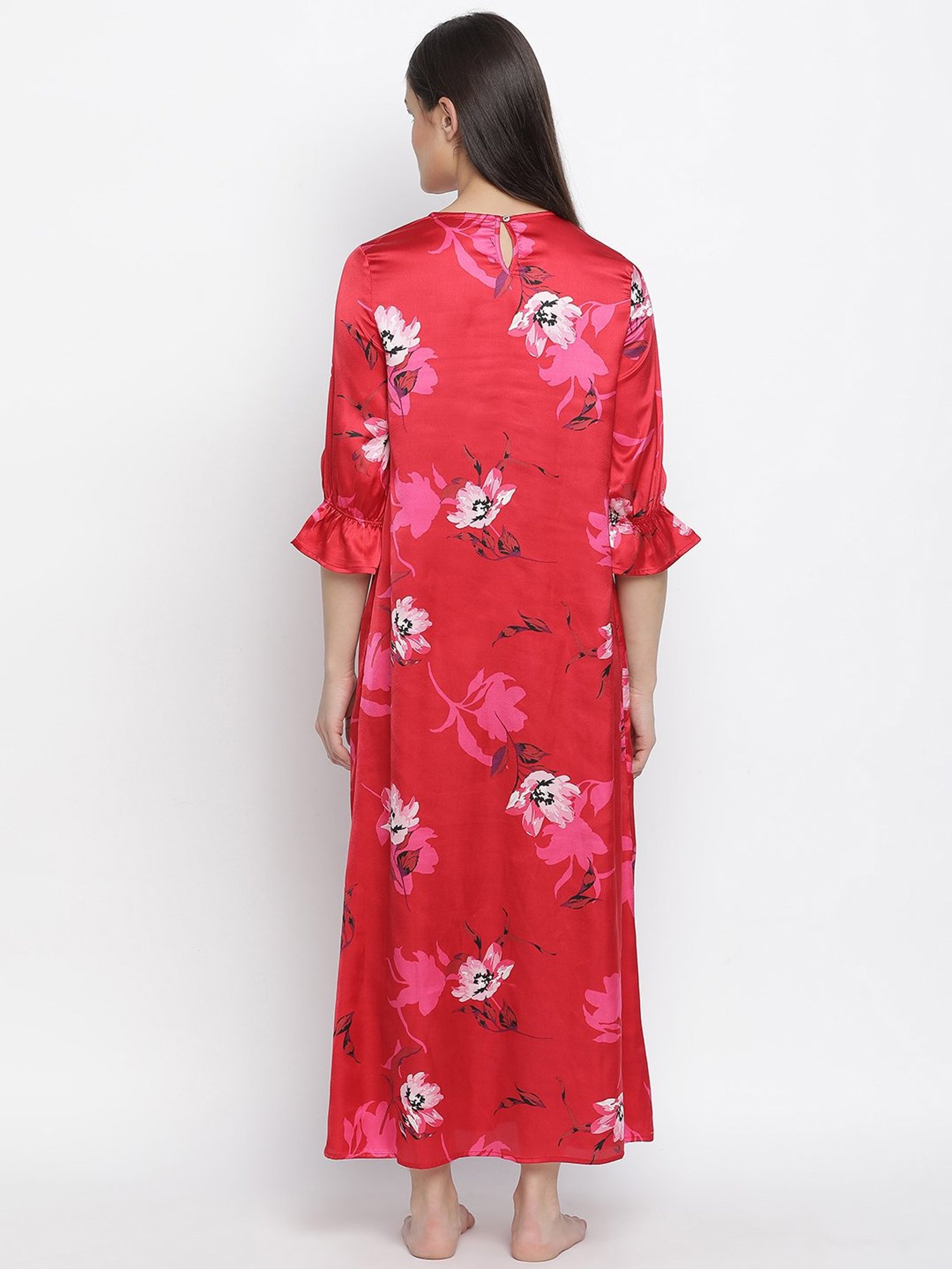 Oxolloxo Pink Floral Print Nighty