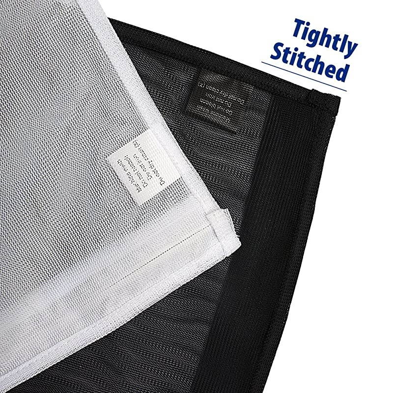 2 Pack 1 Large 1 Medium Delicates Laundry Bags Bra Fine Mesh Wash Bag Use YKK zipper Protect Best Clothes in The Washer 2 White