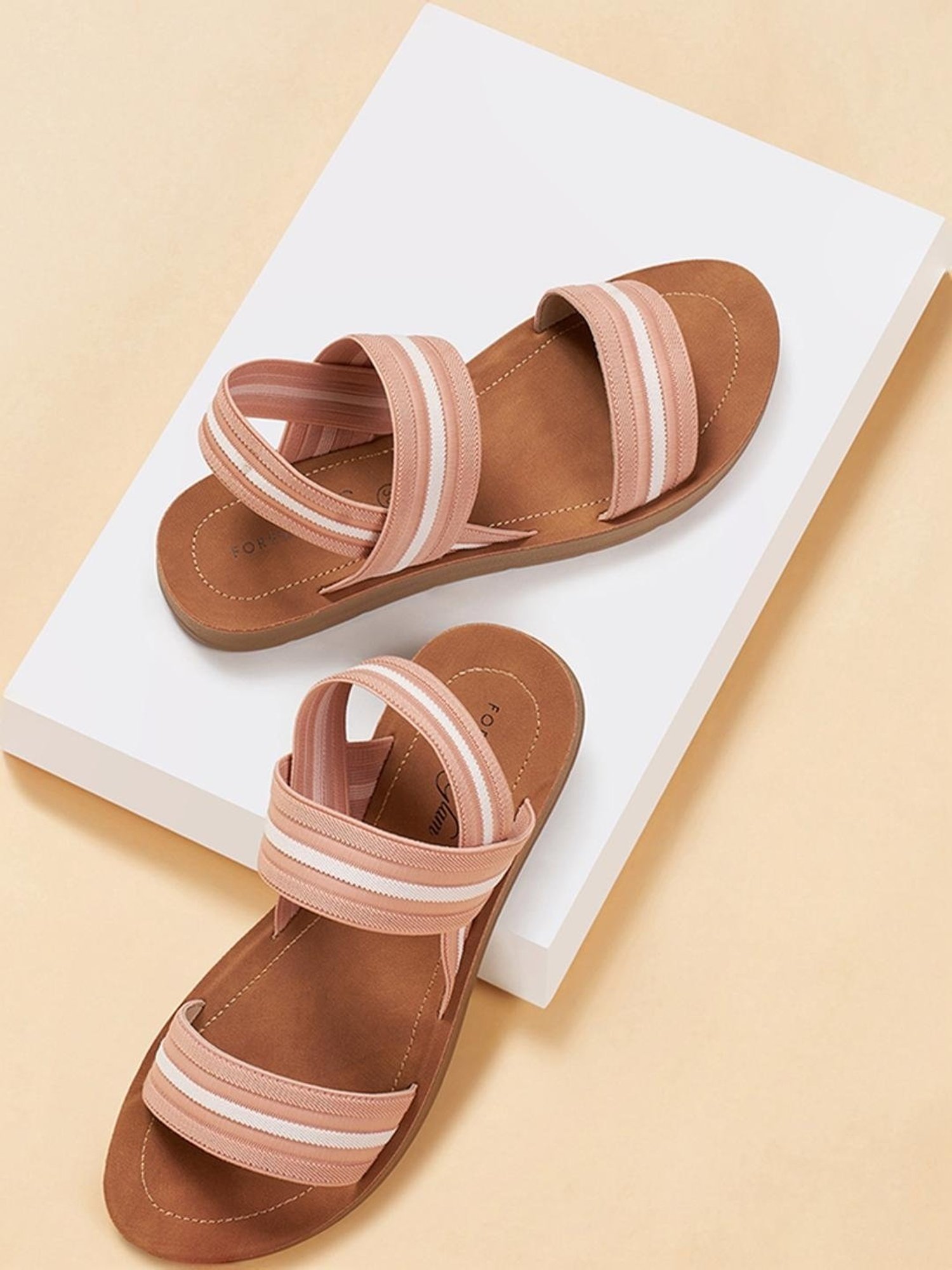 Forever Glam by Pantaloons Women's Pink Back Strap Sandals