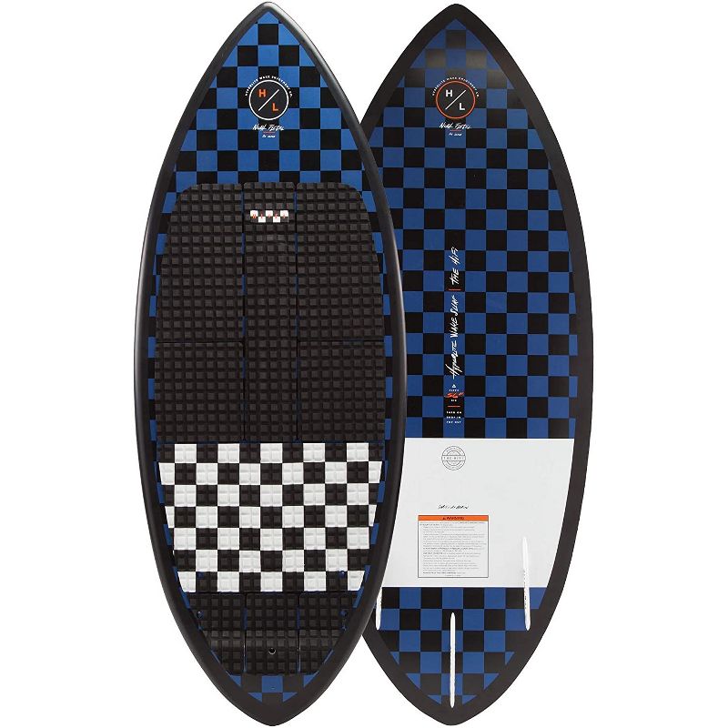 HYPERLITE Hi-Fi Premium Performance Lightweight Boating Wakesurf Board with 3 P-Wing Fins, 56 Inch Length