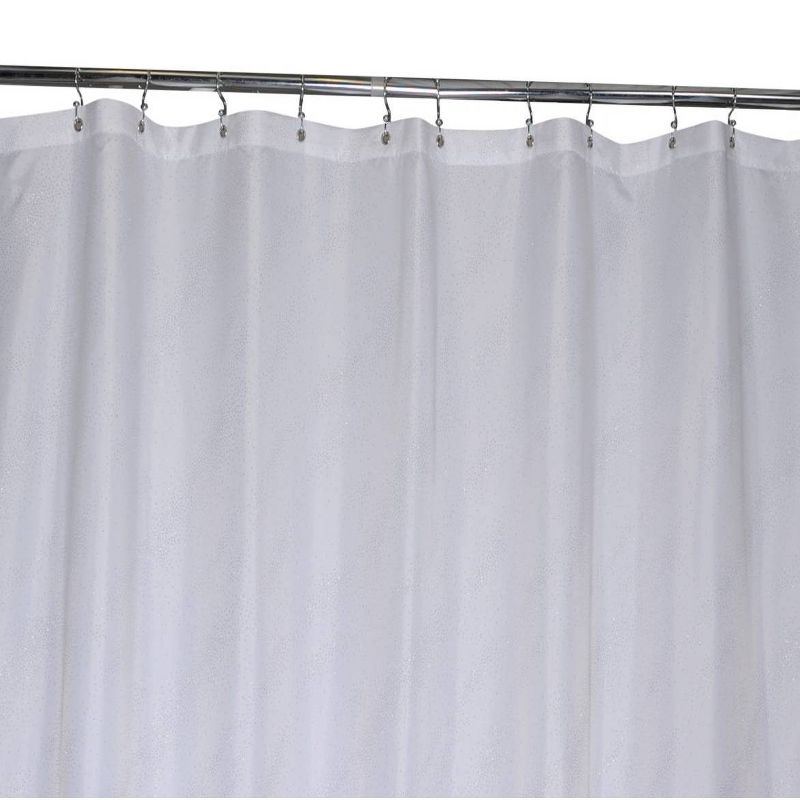 Sparkles Shower Curtain White/Silver - Moda at Home