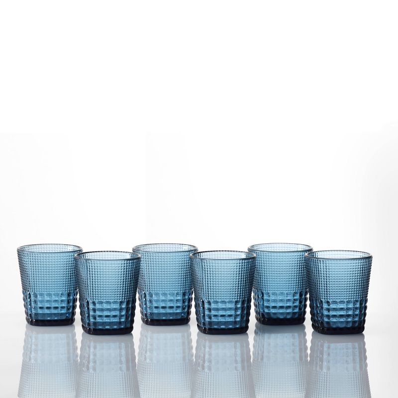 11.5oz 6pk Crystal Malcolm Double Old Fashion Glasses Blue - Fortessa Tableware Solutions