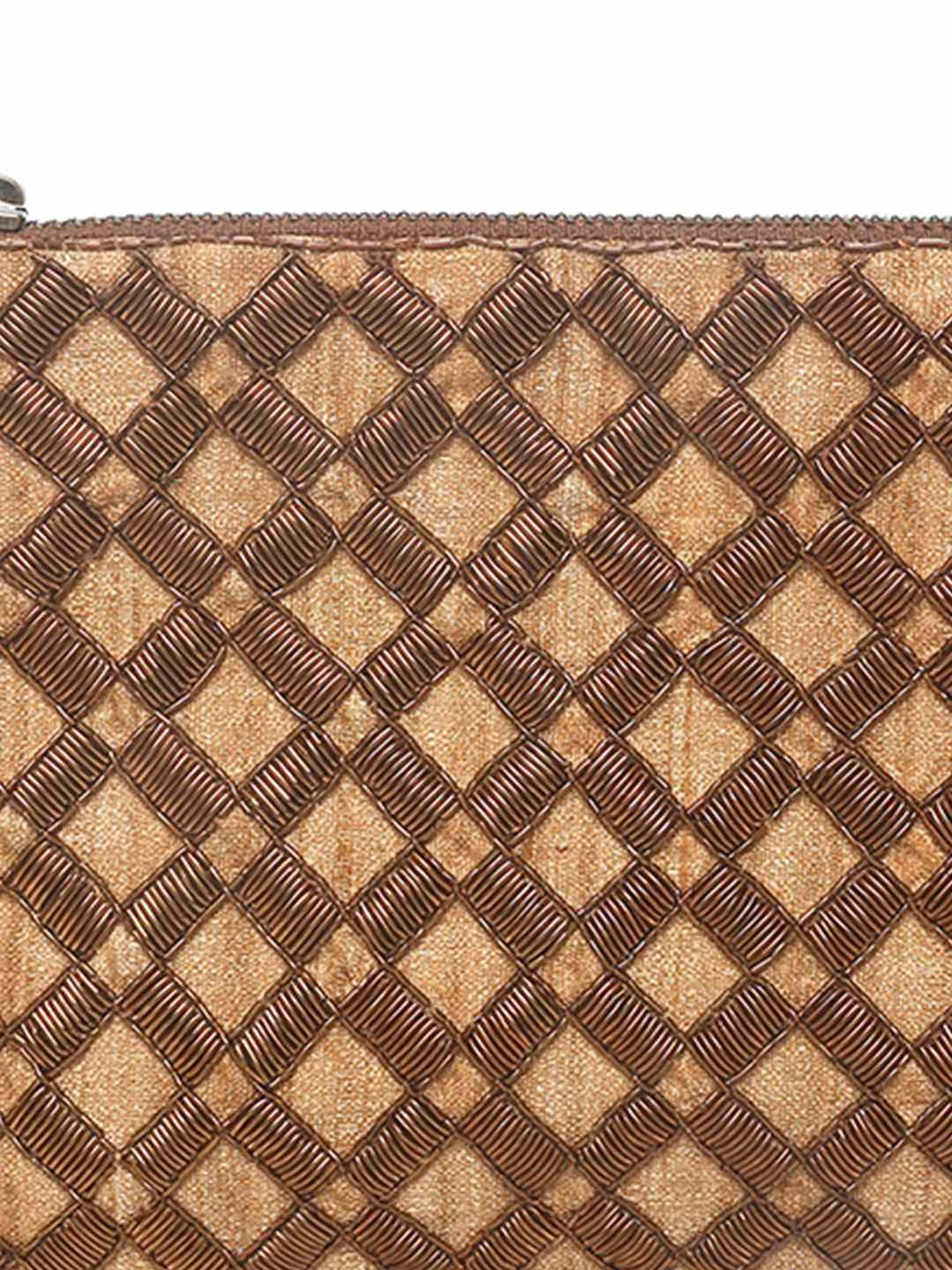 Tarini Nirula Brown Embellished Pouch for Women