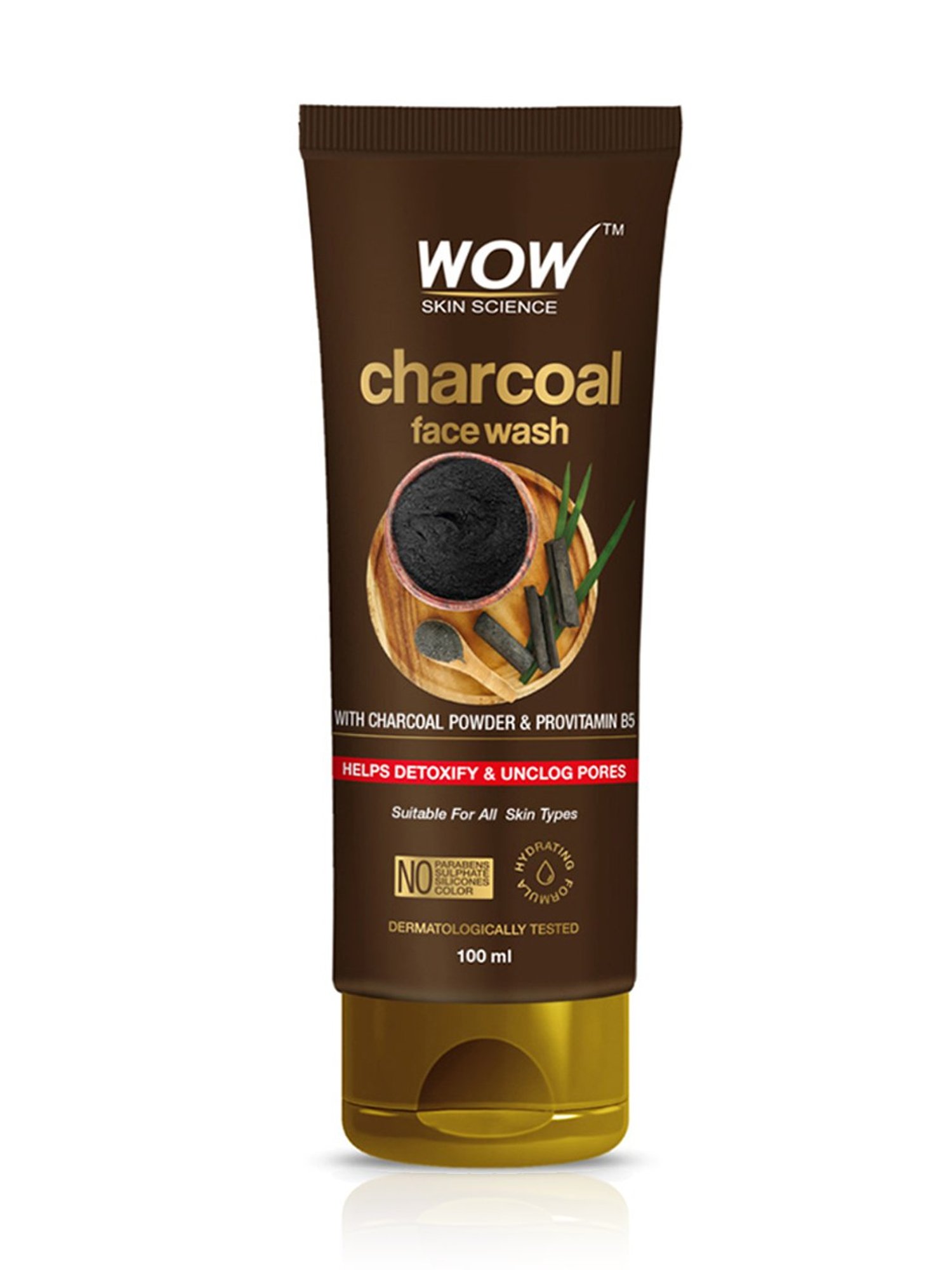 WOW Skin Science Charcoal Face Wash - 100 ml