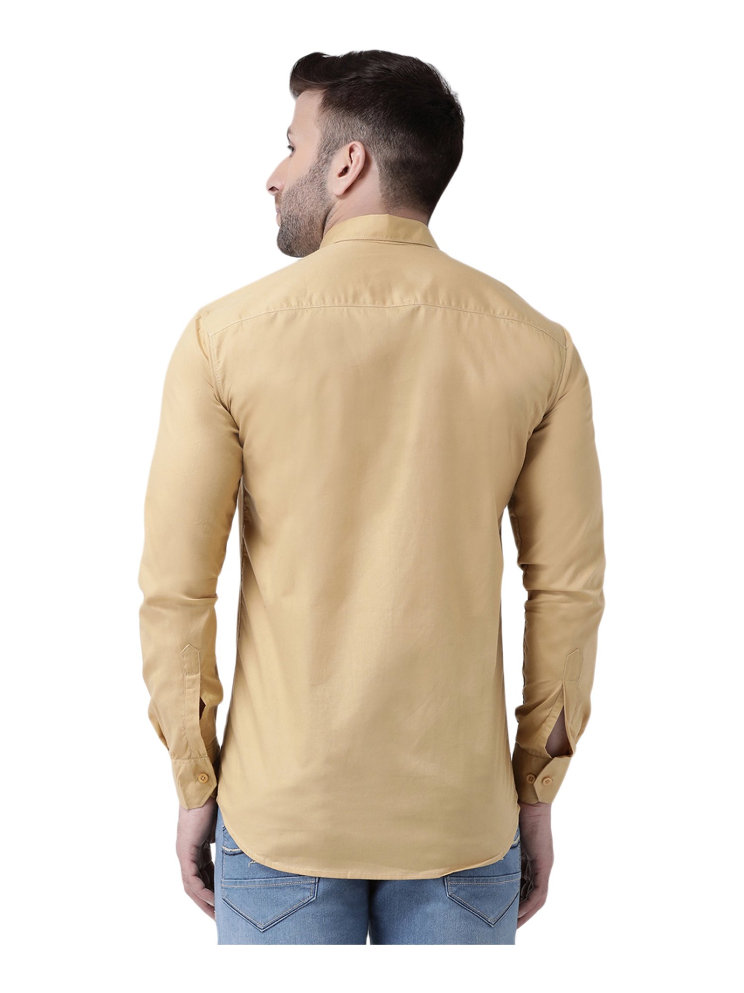 Hang Up Khaki Cotton Slim Fit Shirt